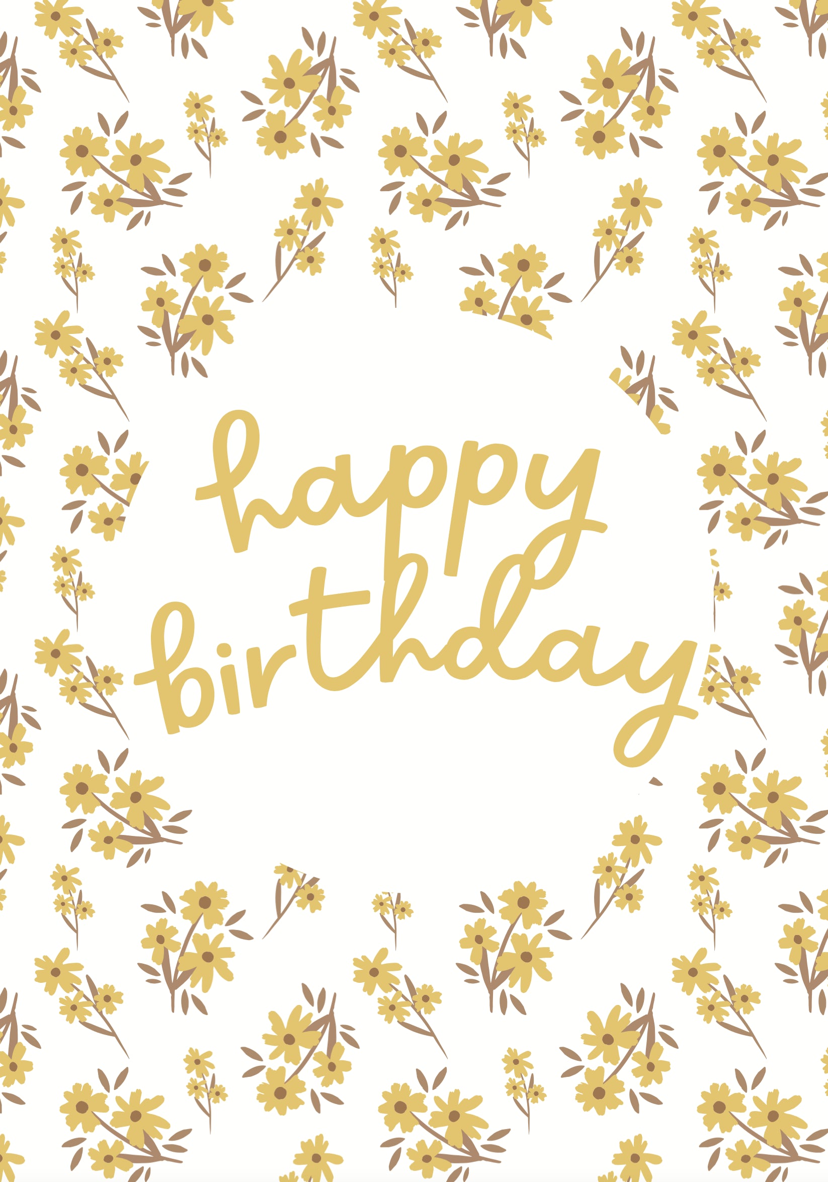 Greeting Card SUNSHINE - GOLDEN